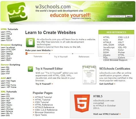 W3Schools Online Web Development Tutorials.